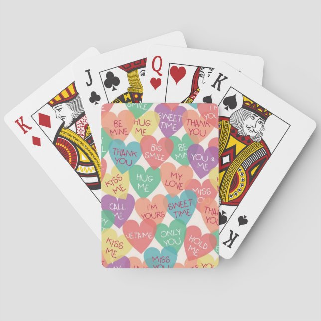 Love Shape Background Playing Cards (Back)