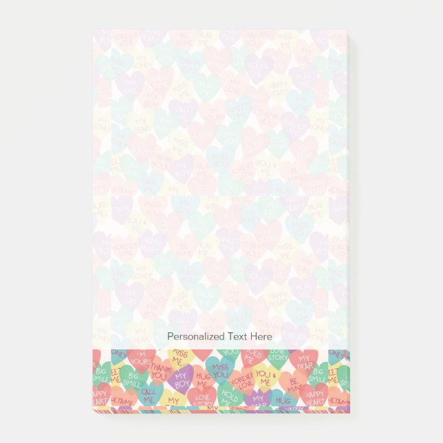Love Shape Background Post-it Notes (Front)