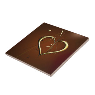 Love Shards of Gold Ceramic Tile