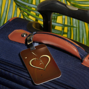 Love Shards of Gold Luggage Tag