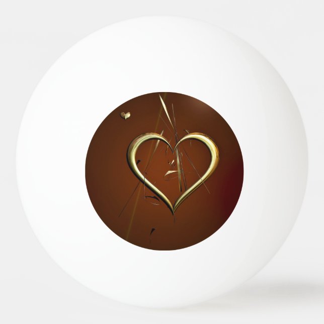 Love Shards of Gold Ping Pong Balls (Front)