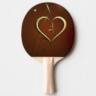 Love Shards of Gold Ping Pong Paddle
