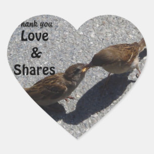 Love & Share_ Heart Sticker