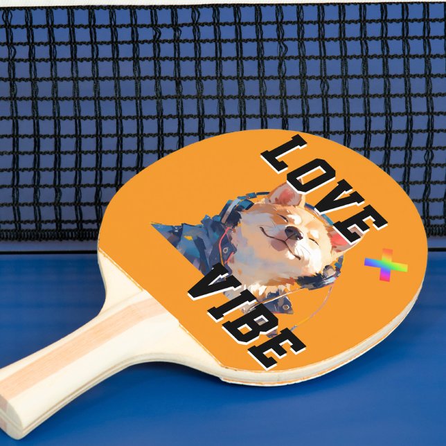 LOVE × SHIBA - Custom Ping Pong Paddle (Creator Uploaded)