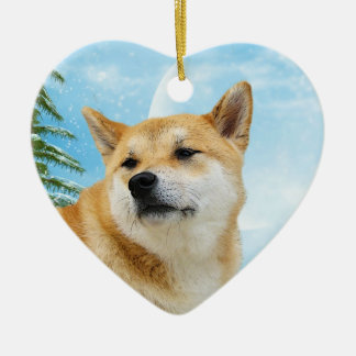 Love Shiba Inu Christmas Ornament