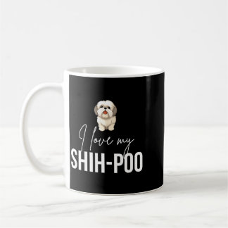 Love Shih-Poo For Dog Lovers With Heart And Paw Coffee Mug