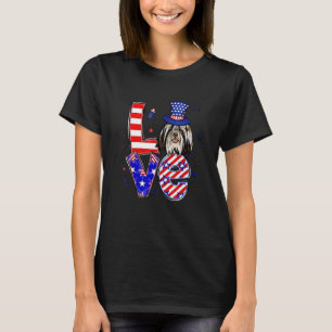 Love Shih Tzu Patriotic 4th Of July T-Shirt