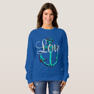 love shirt Anchor aqua White decor