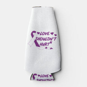 Love Shouldn't Hurt Domestic Violence Awareness Mo Bottle Cooler
