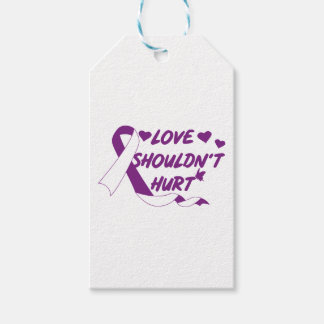 Love Shouldn't Hurt Domestic Violence Awareness Mo Gift Tags