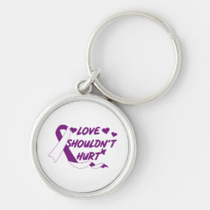 Love Shouldn't Hurt Domestic Violence Awareness Mo Key Ring