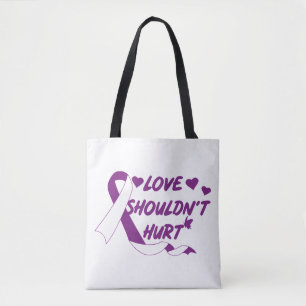 Love Shouldn't Hurt Domestic Violence Awareness Mo Tote Bag