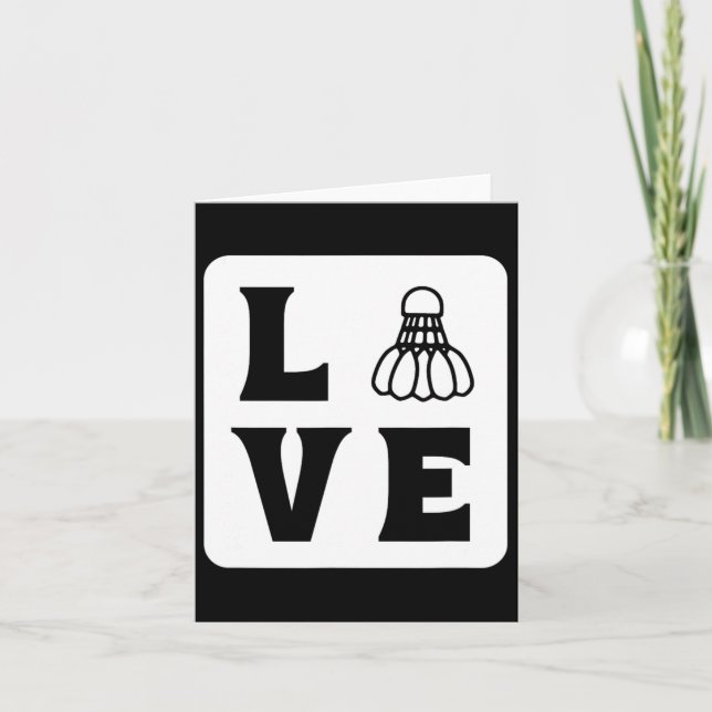 Love Shuttle Dminton  Card (Front)