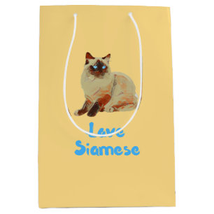 Love Siamese Cats Medium Gift Bag