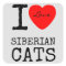 Love Siberian Cats Stickers
