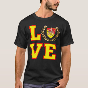 LOVE Sicily Sicilian Trinacria  T-Shirt