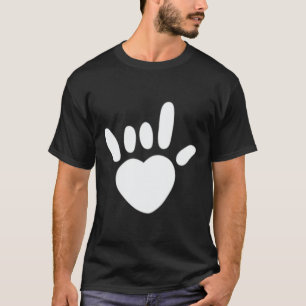 Love Sign American Sign Language Deaf Awareness He T-Shirt