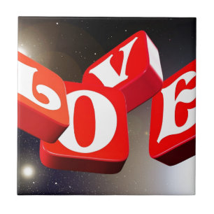 Love sign ceramic tile