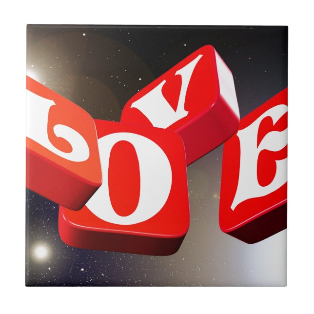 Love sign ceramic tile (Front)