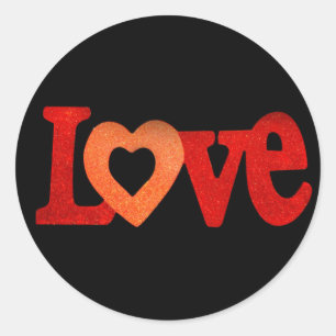 Love Sign Classic Round Sticker