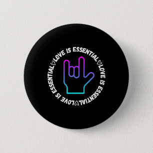 Love Sign Disability Awareness 6 Cm Round Badge