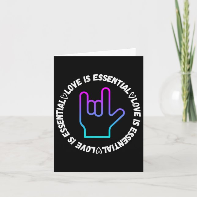Love Sign Disability Awareness  Card (Front)
