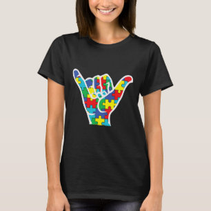 Love Sign Hand Autism Awareness 2022 Mum Dad Aunt T-Shirt