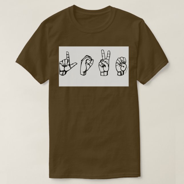LOVE Sign Language 7 T-Shirt (Design Front)