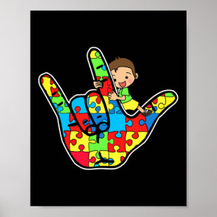 Love Sign Language Autism Awareness Support 