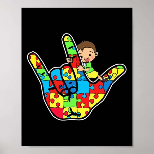 Love Sign Language Autism Awareness Support  (Front)