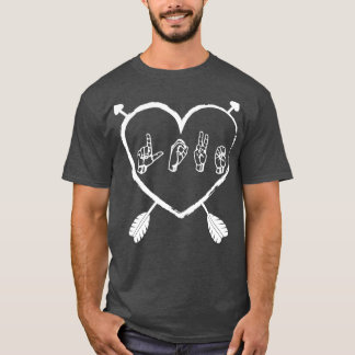 Love Sign Language Heart ASL Valentinex27s Day Gif T-Shirt