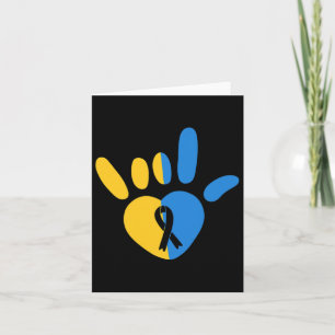 Love Sign Non-verbal Down Syndrome Awareness Heart Card