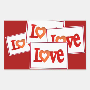 Love Sign Rectangular Sticker