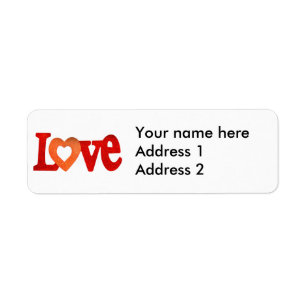Love Sign Return Address Label