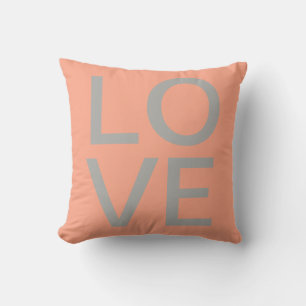 LOVE sign Valentines day typo Throw Cushion Bright