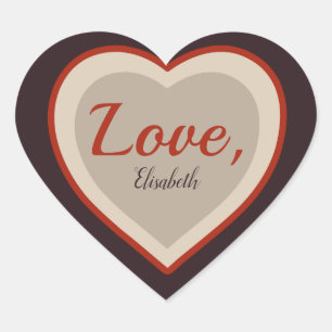 Love signature Valentine Elegant retro  CC0982 Heart Sticker