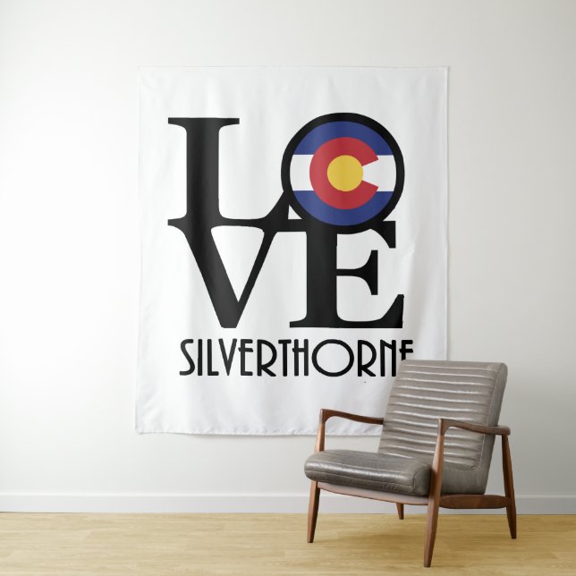 LOVE Silverthorne Colorado Tapestry (In Situ)