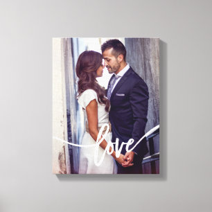 Love Simple Modern Typography with your Photo Canvas Print