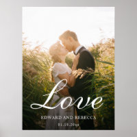 Love Simple Newlywed Photo Elegant Wedding