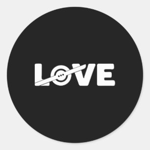 Love Skateboard One Wheel Electric Float Owner Ska Classic Round Sticker