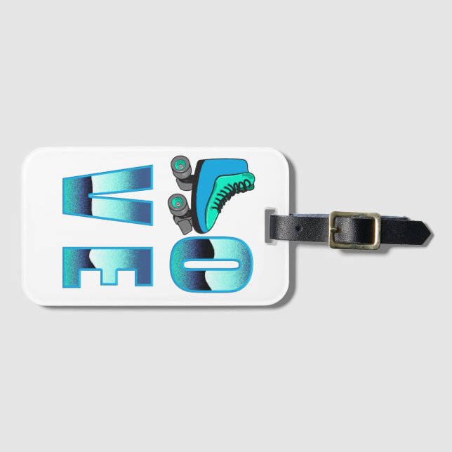 Love Skating Luggage Tag (Front Horizontal)