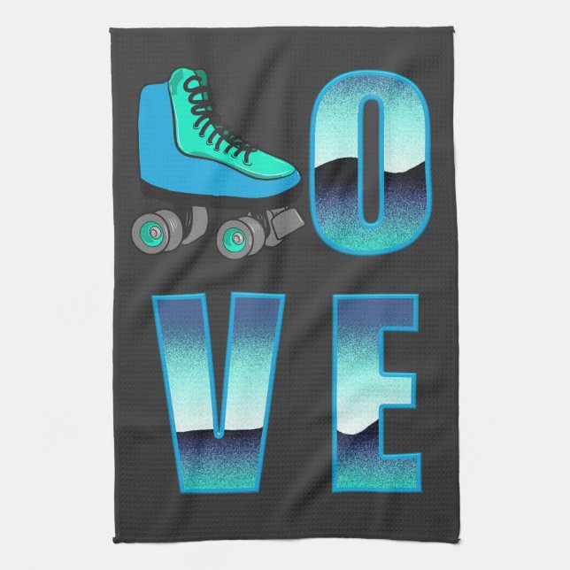Love Skating Tea Towel (Vertical)