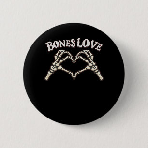 Love Skeleton Hand Classic 6 Cm Round Badge