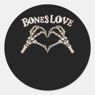 Love Skeleton Hand Classic Classic Round Sticker