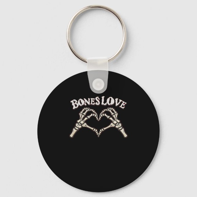 Love Skeleton Hand Classic Key Ring (Front)