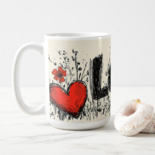 Love Sketch Art Coffee Mug