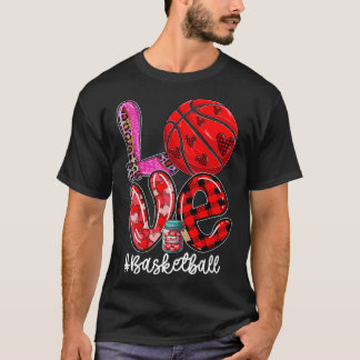 Love Sketll Equipment Player Team Valentine's Day T-Shirt