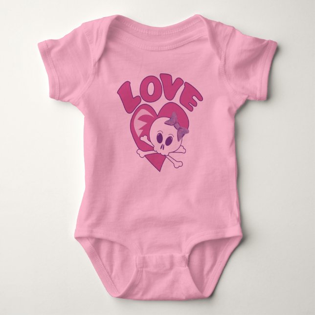 Love Skull Baby Bodysuit (Front)