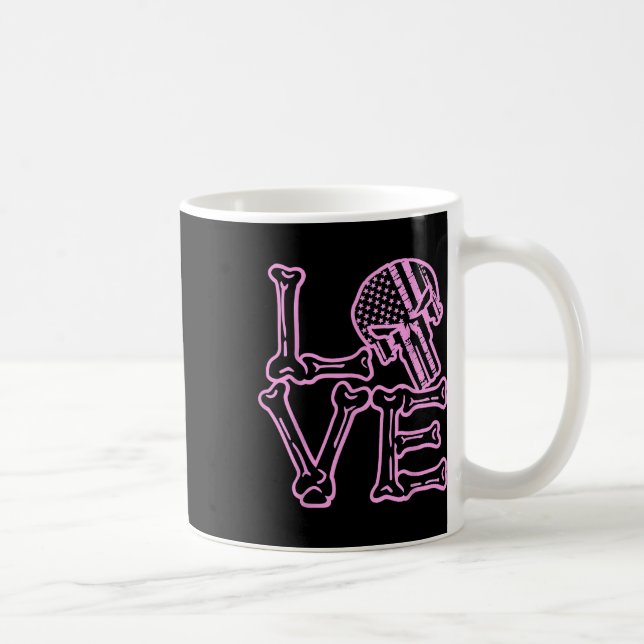 Love Skull Bones Valentine Graphic For Couples  Coffee Mug (Right)