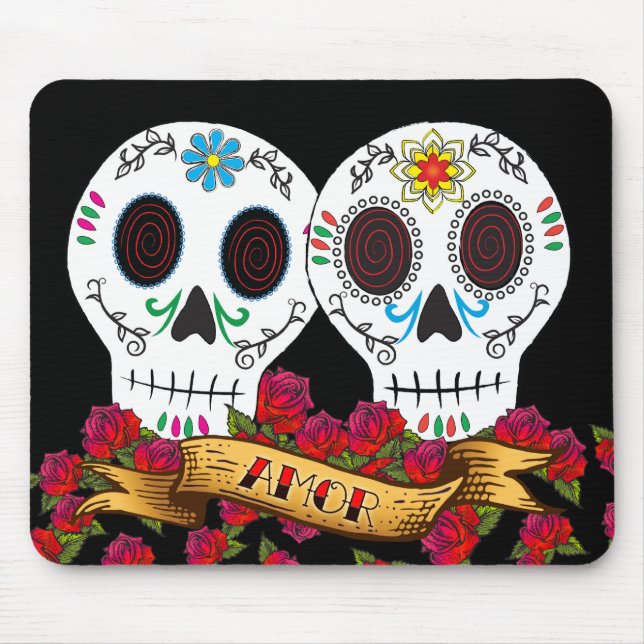 Love Skulls "Amor" Mousepad (Front)